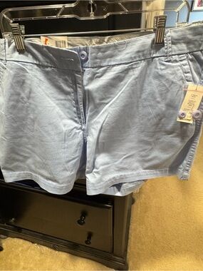 Crown and Ivy Women’s Light Blue Casual Cotton Shorts